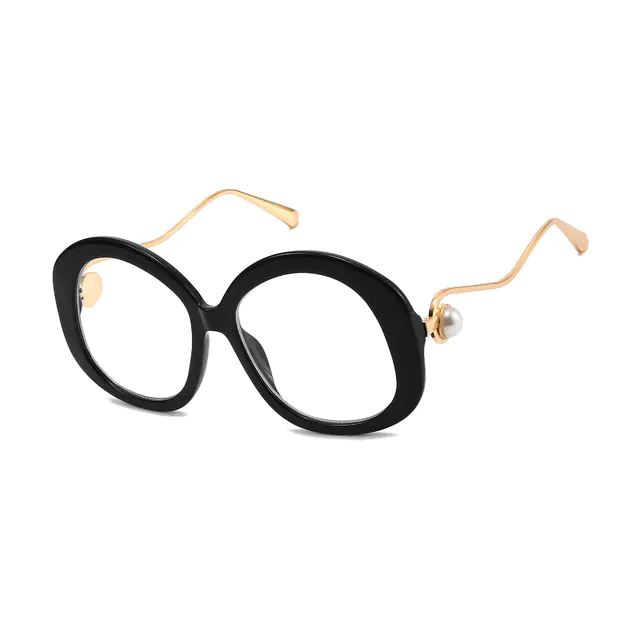 Oval Black Eyeglasses