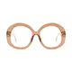 Oval Transparent Red Eyeglasses