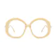 Oval White Eyeglasses