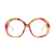 Oval Pink/Gold Eyeglasses