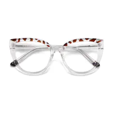 Cat-eye Tortoiseshell/Clear Eyeglasses