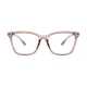 Square Light Brown Eyeglasses