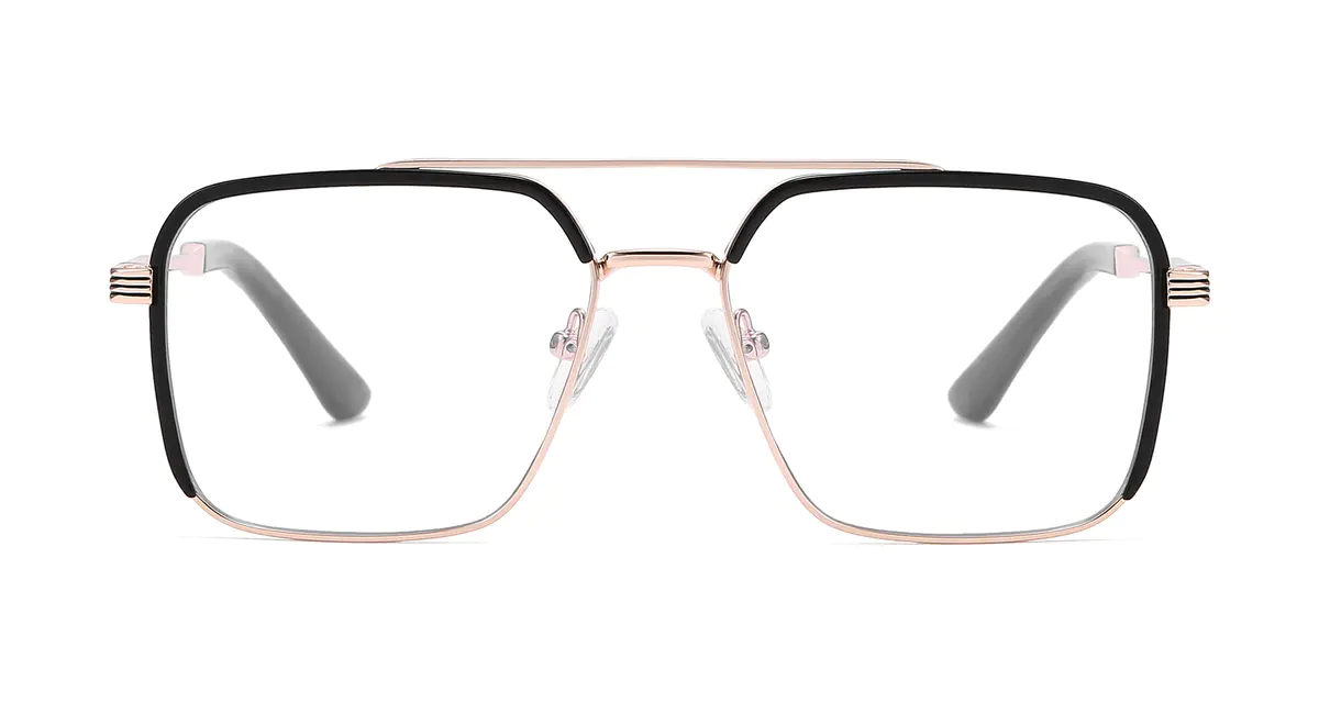 Aviator Black/Gold Eyeglasses