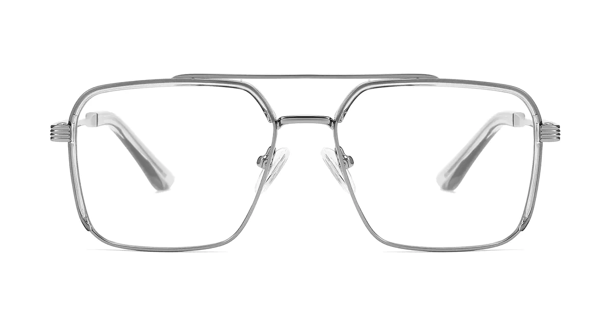 Aviator Silver Eyeglasses