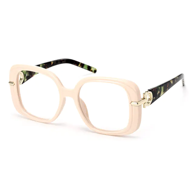 Square Cream Eyeglasses