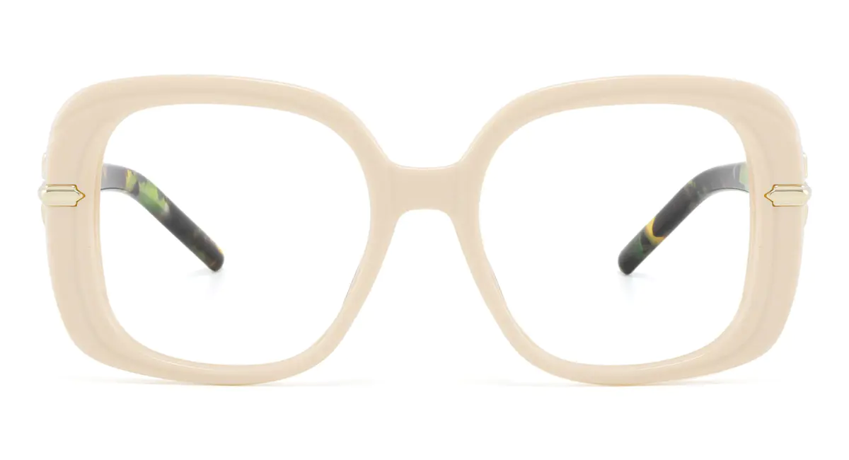 Square Cream Eyeglasses