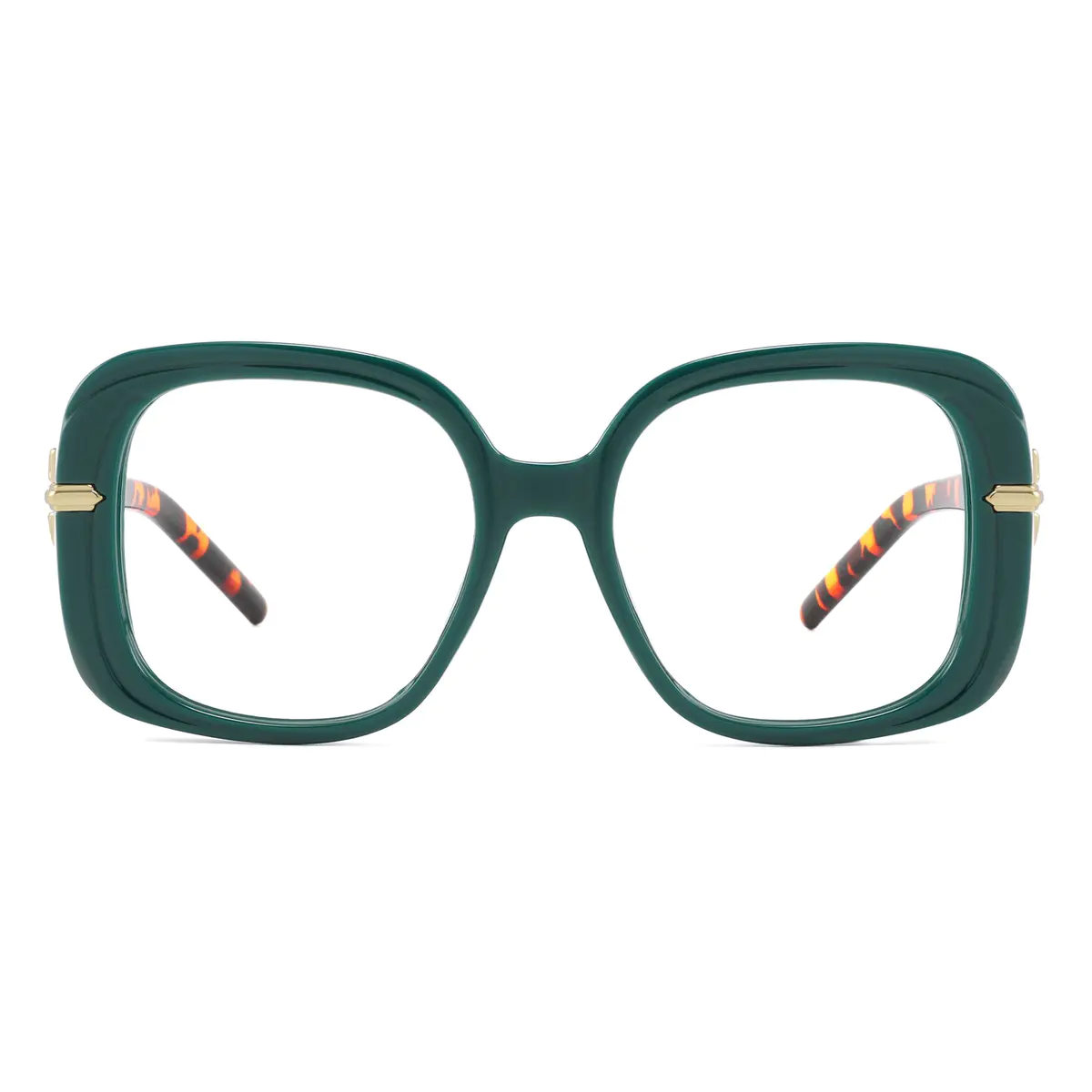 Square Green Eyeglasses
