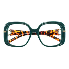 Square Green Eyeglasses