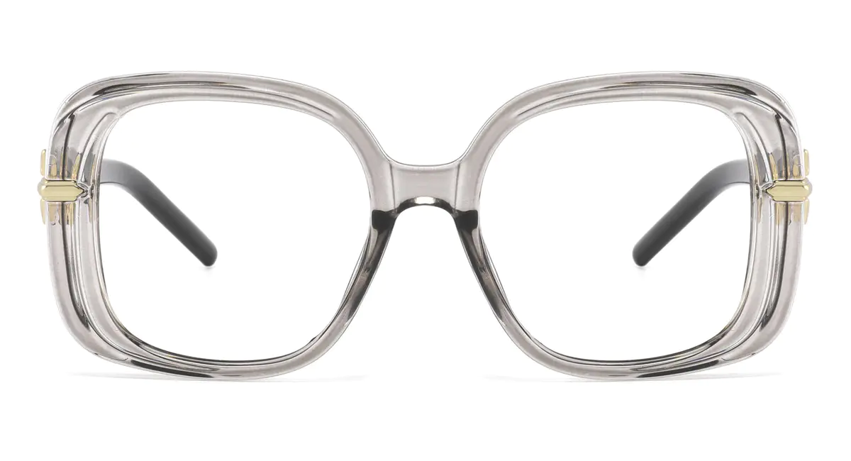 Square Gray Eyeglasses