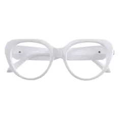 Cat-eye White Eyeglasses
