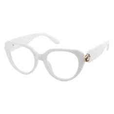 Cat-eye White Eyeglasses
