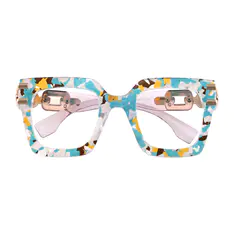 Square Blue Eyeglasses