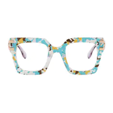 Square Blue Eyeglasses