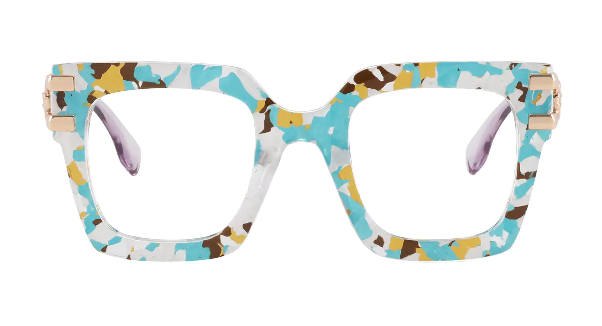 Square Blue Eyeglasses