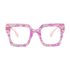 Square Pink Eyeglasses