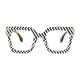 Square Black/White Eyeglasses
