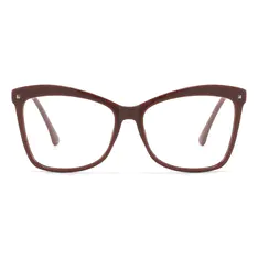 Cat-eye Brown Eyeglasses