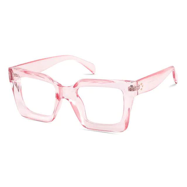 Square Pale Pink Eyeglasses