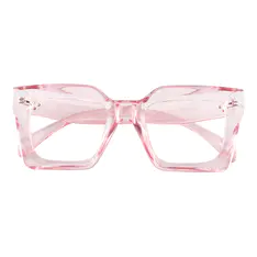 Square Pale Pink Eyeglasses