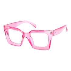 Square Pink Eyeglasses