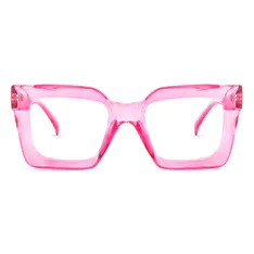 Square Pink Eyeglasses