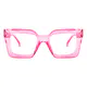 Square Pink Eyeglasses