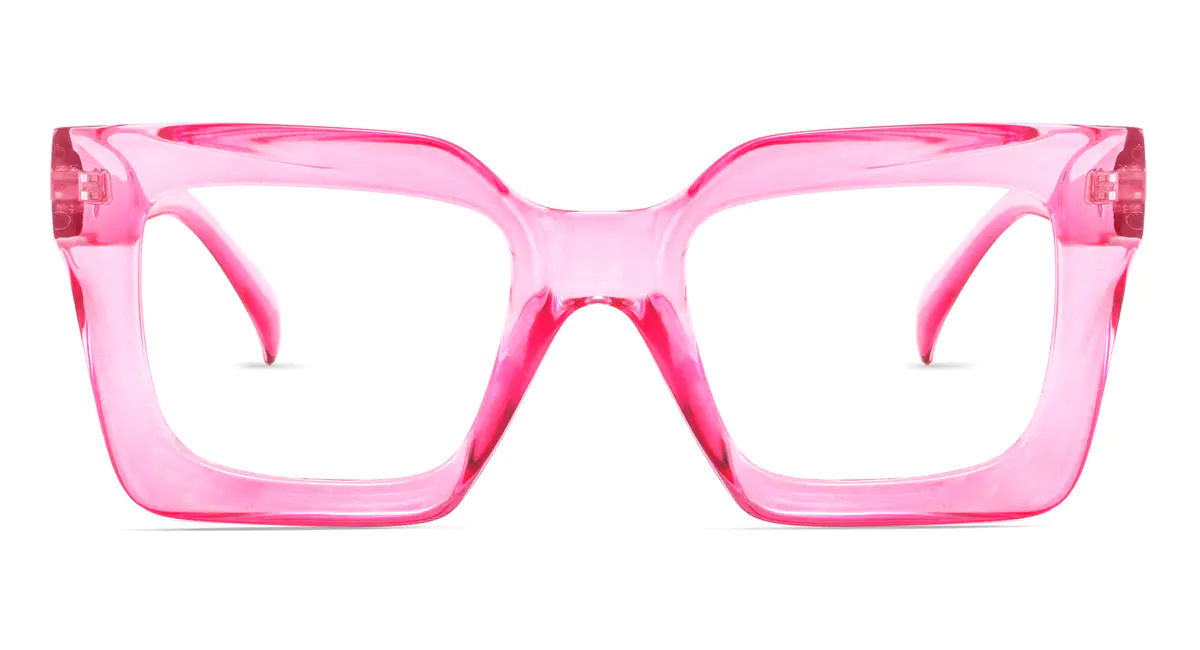Square Pink Eyeglasses