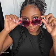 Square Pink Eyeglasses