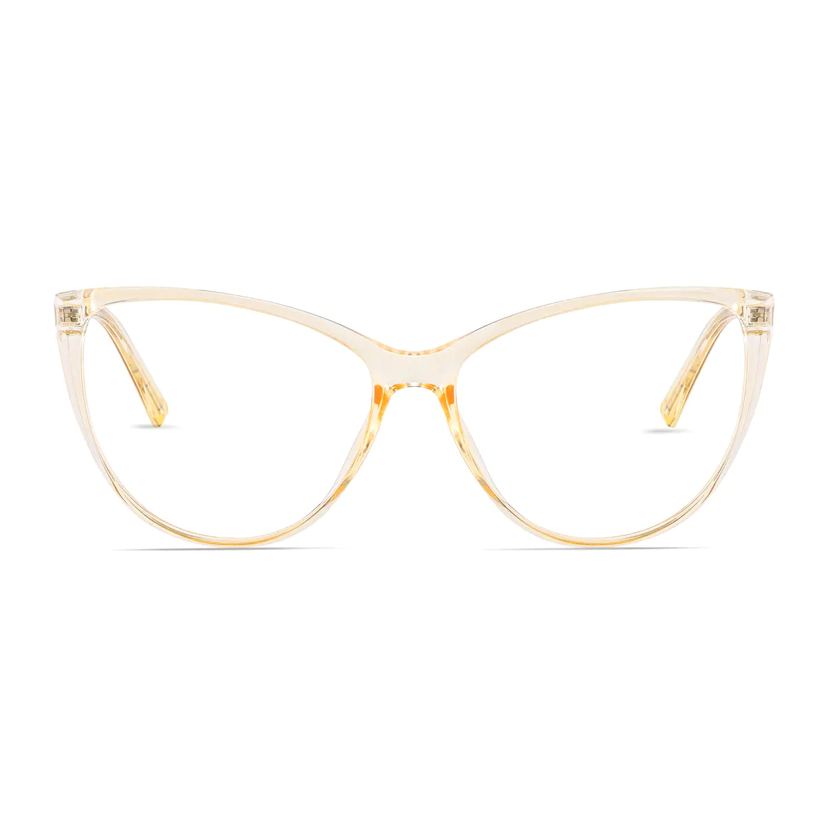Cat-eye Transparent Orange Eyeglasses