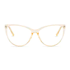 Cat-eye Transparent Orange Eyeglasses