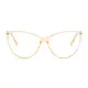 Cat-eye Transparent Orange Eyeglasses