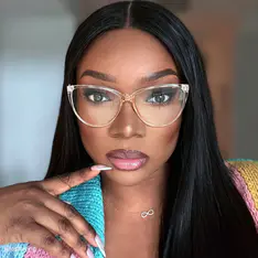 Cat-eye Transparent Orange Eyeglasses