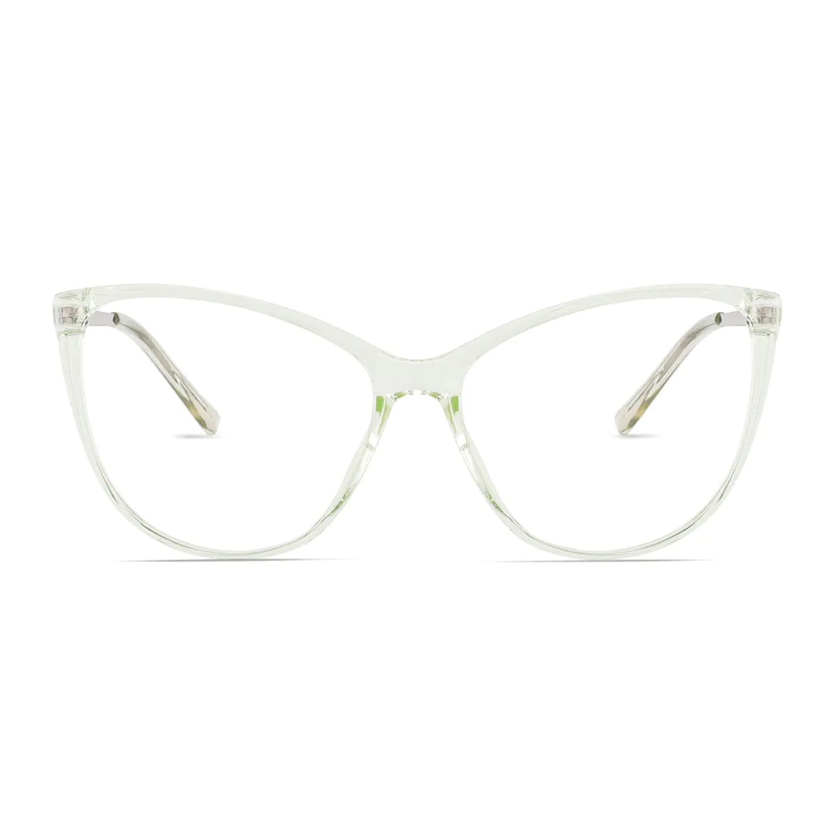 Cat-eye Transparent Green Eyeglasses