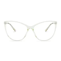 Cat-eye Transparent Green Eyeglasses
