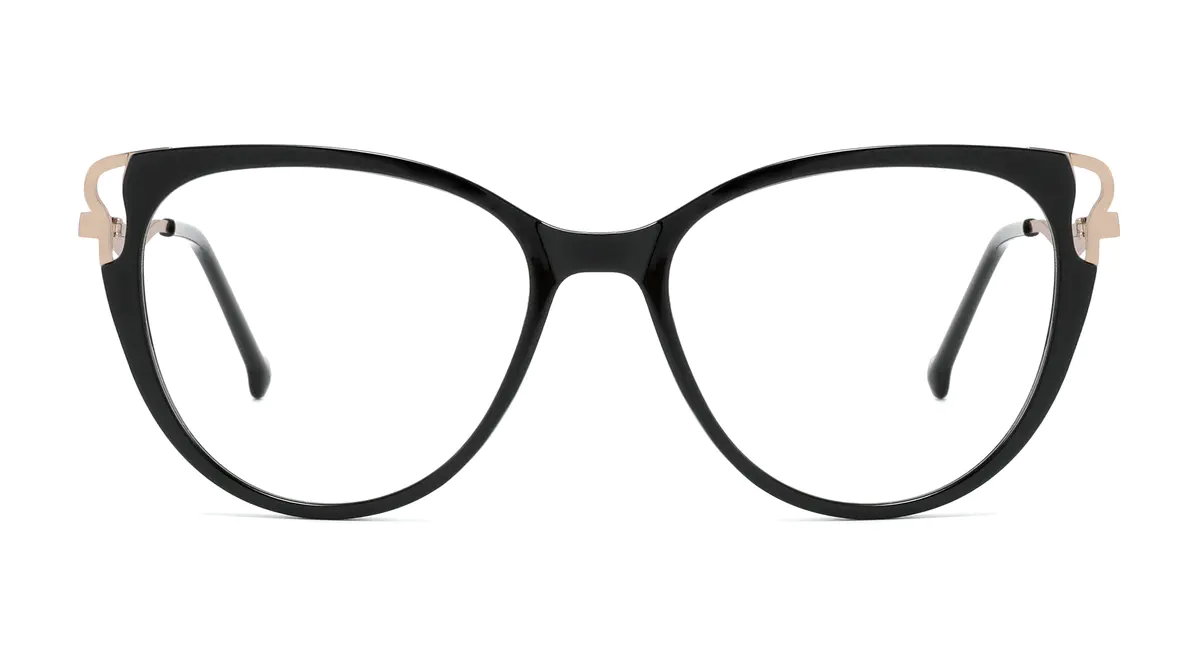 Cat-eye Black/Gold Eyeglasses