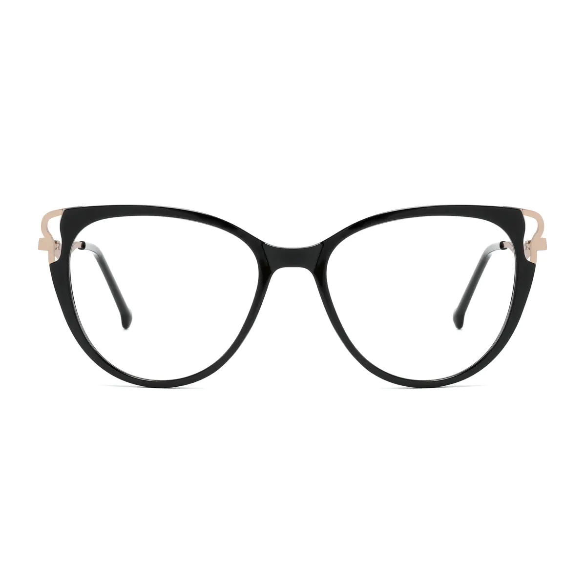 Cat-eye Black/Gold Eyeglasses