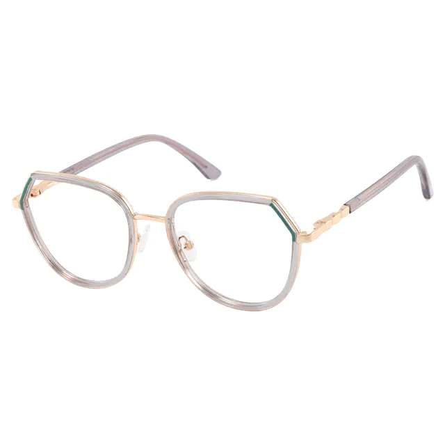 Geometric Gray Eyeglasses