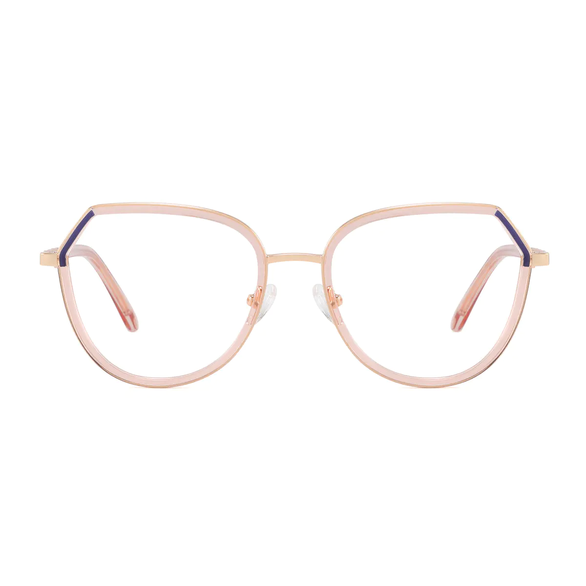 Geometric Pale Pink Eyeglasses