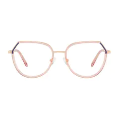 Geometric Pale Pink Eyeglasses