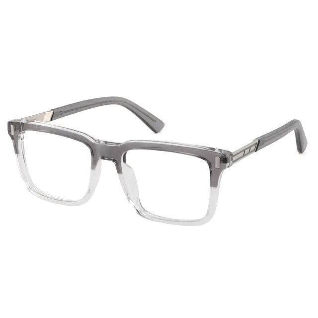 Rectangle Gray Eyeglasses
