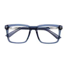 Rectangle Blue Eyeglasses