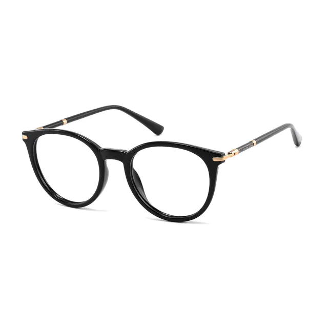 Round Black Eyeglasses