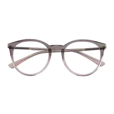 Round Transparent Gray Eyeglasses