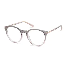 Round Transparent Gray Eyeglasses