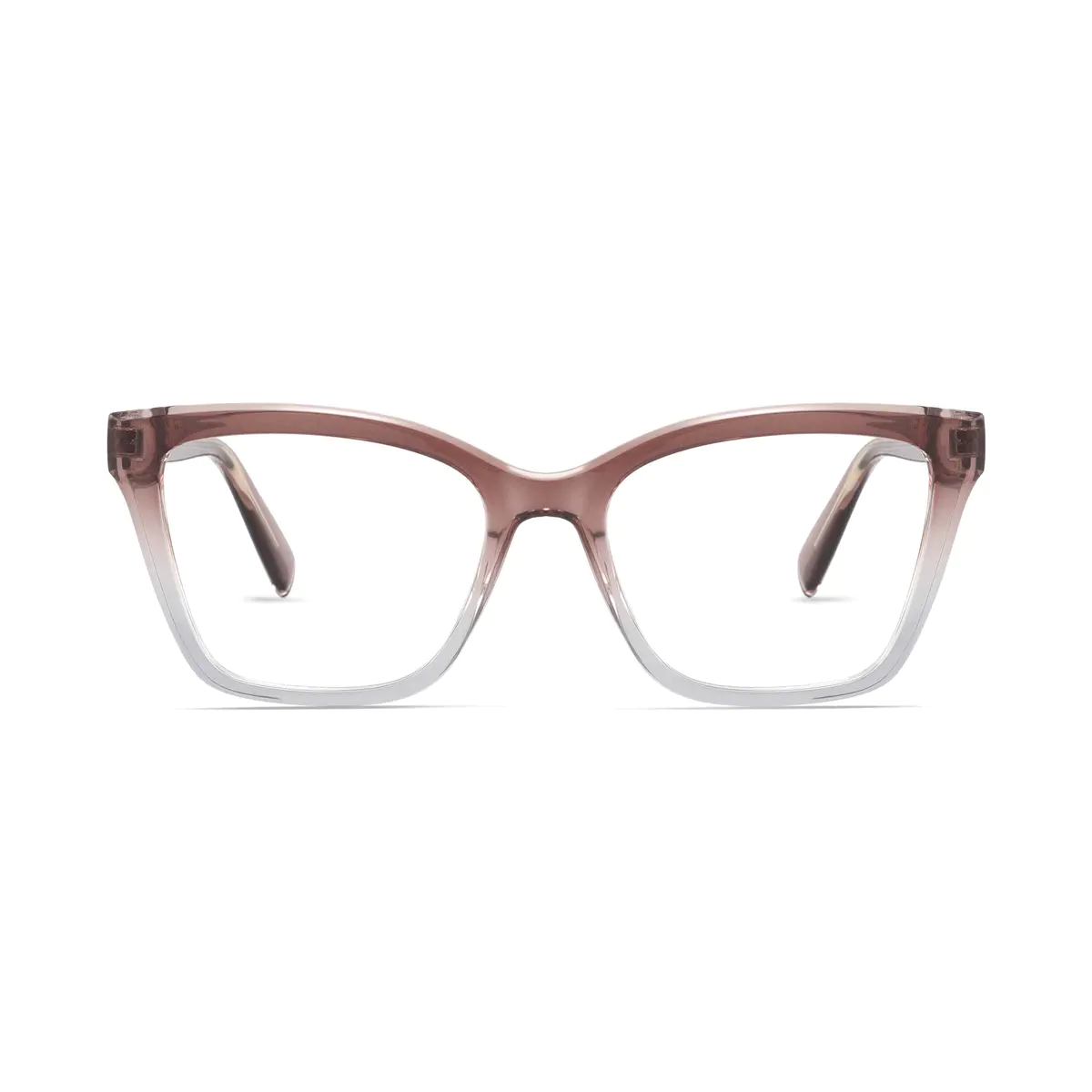 Square Light Brown Eyeglasses