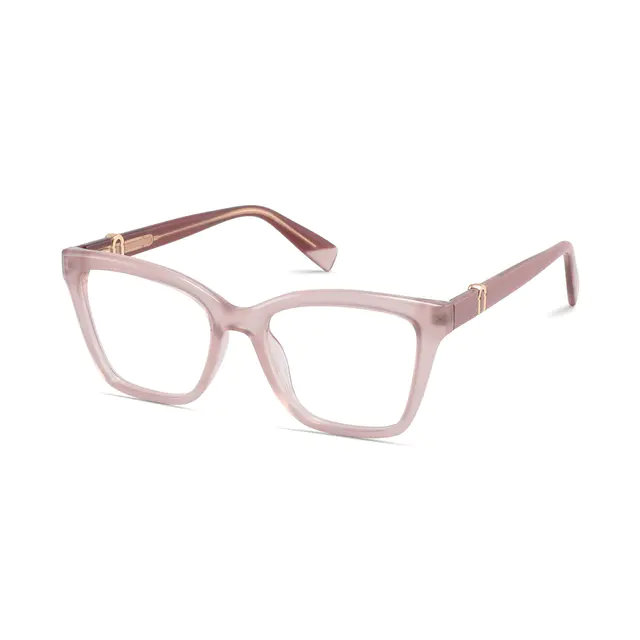 Square Pink Eyeglasses