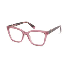 Square Transparent Red Eyeglasses