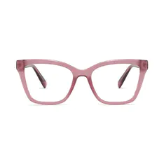 Square Transparent Red Eyeglasses
