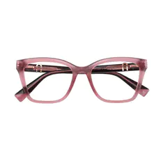 Square Transparent Red Eyeglasses