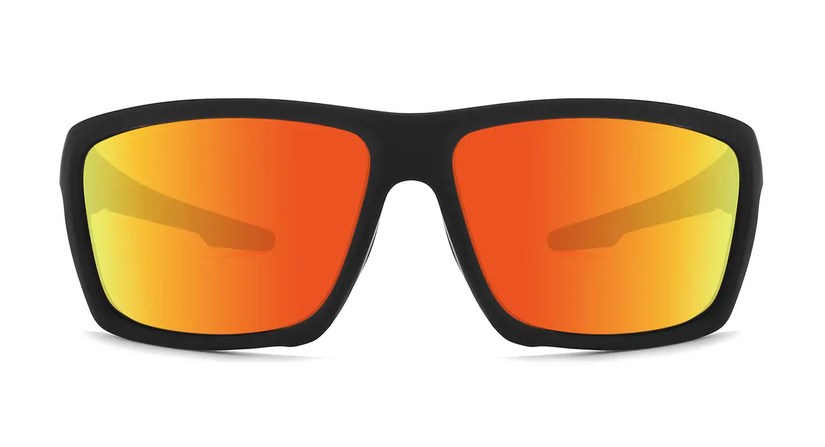 Rectangle Red/Black Sunglasses